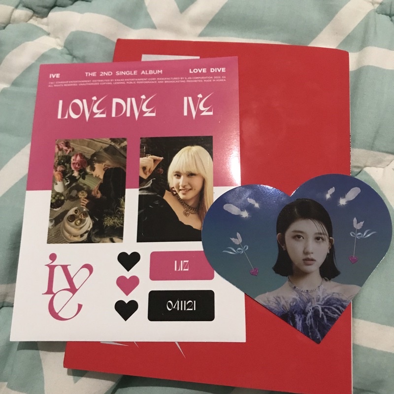 [READY] album ive love dive hologram gaeul stiker liz
