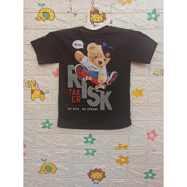 kAos anak motif teddy Bear / kaos kids murah