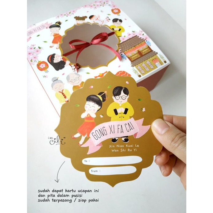 

(Dus 22 Imlek) Kotak Kue Cny Imlek Sincia Iamcili Free Tag Ucapan Terlaris!!!R33E