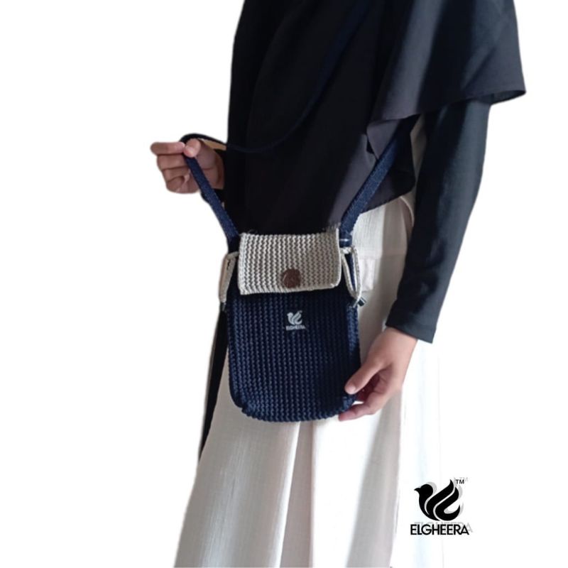 [HUSNA COLLECTION] Tas Selempang Rajut Sling Bag