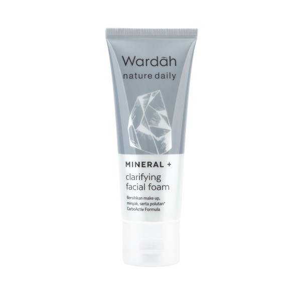 WARDAH NATURE DAILY MINERAL + Clarifying Facial Foam 60ml, 100ml / Clay Mask