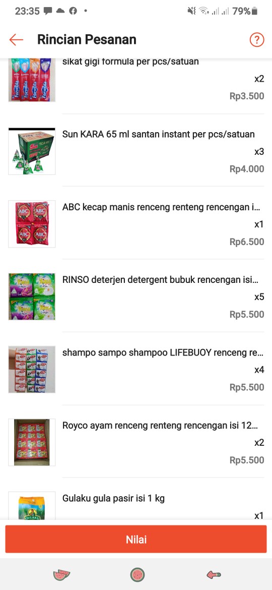 Rinso Deterjen Detergent Bubuk Rencengan Isi 6 Sachet