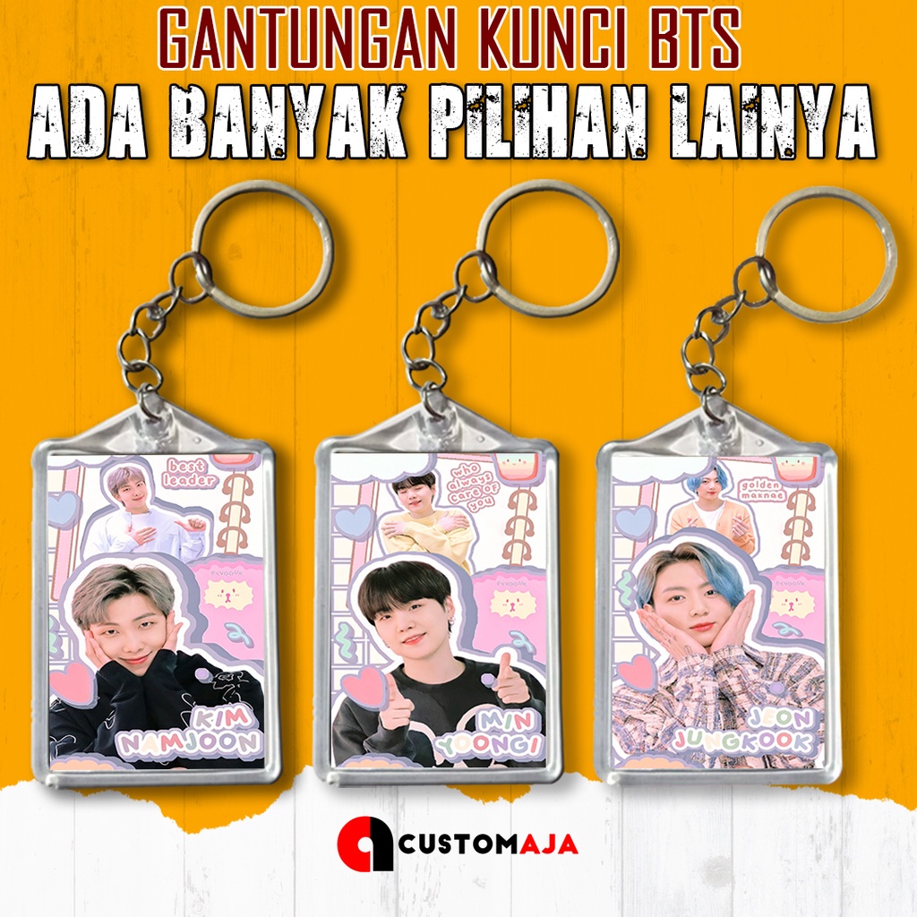 Gantungan Kunci Bts Jungkok Jimin Jhope V Rm Suga Keychain Korea Pop Dua Sisi Bolak Balik Ganci Lucu