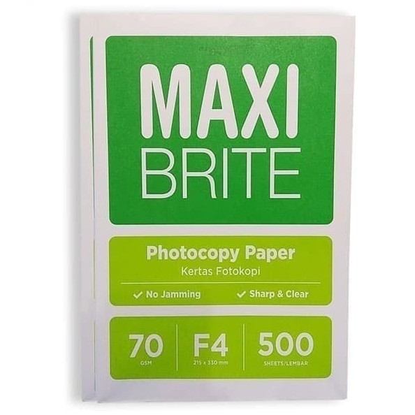 

Unik Maxi Brite 70gsm F4 Kertas HVS Fotokopi Print Photocopy Paper Murah Terlaris