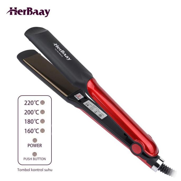 Herbaay Catok rambut Lurus temperatur suhu ionic 530