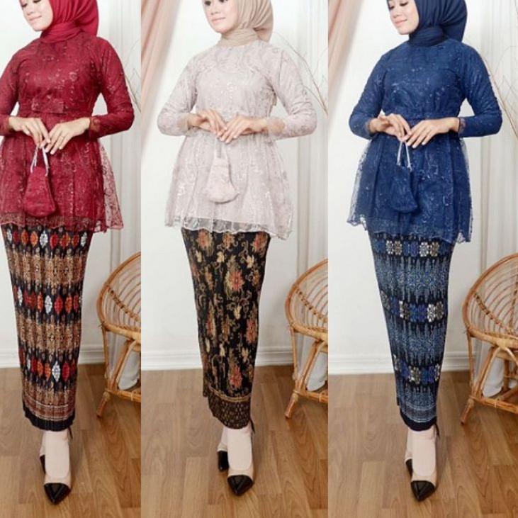 Terbaru.. Setelan tile cantika > Setelan Kebaya Burkat / Kebaya Tunik / Kebaya Remaja / Kebaya Moder