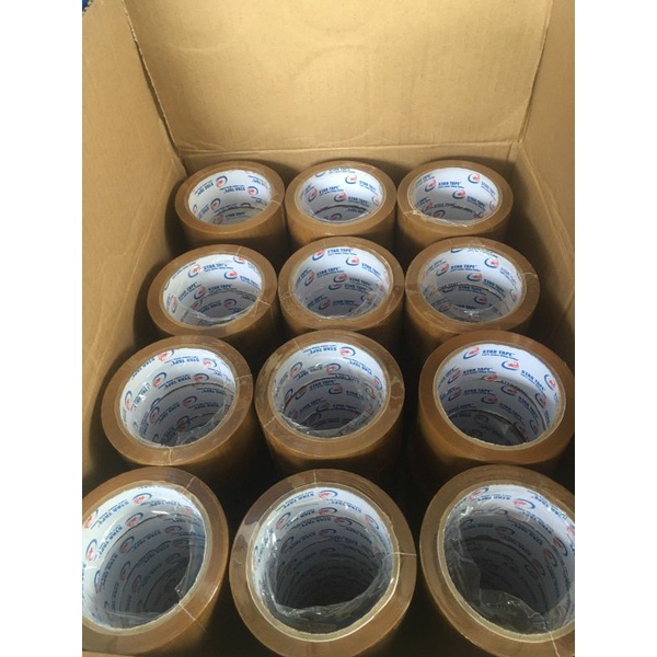 LAKBAN COKLAT BENING ( 6 PCS ) STAR TAPE - Selotip Isolasi Clear Cokelat Putih Lengket Kuelitas Terbaik Murah 90 Yard X 45 mm (2 Inch) - Tape Perekat Pengikat Pelengket Lakban Murah Lakban Kualitas Terbaik