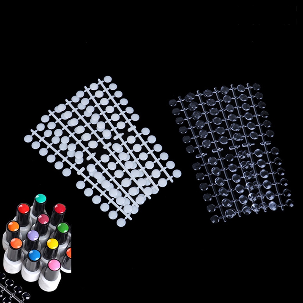Providence 1 Set Nail Color Cards Exquisite Nail Decor Plastic Women Nail Swatches Sticks Display Tips for Nail Polish Bottle Cap