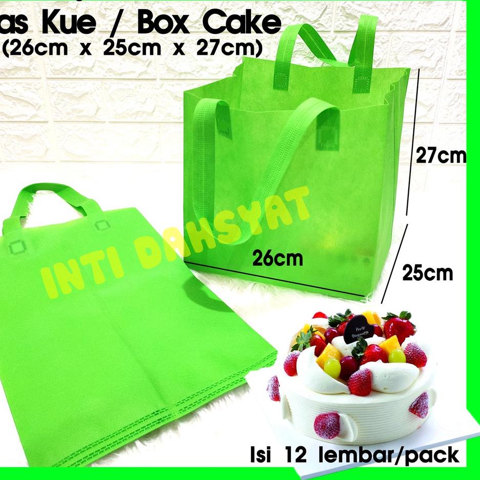 

Hot Sale Tas KUE / Box Cake Spunbond Goodie Bag Size 25 isi 12lembar 26cm x 25cm x27cm Tas Nasi Kotak Box Bag dan KUAT