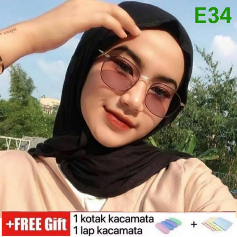 DC E ( E034 ) KACAMATA PHOTOCROMIC KOREA PERSEGI PANJANG MURAH + FREE GIFT ( 1 KOTAK KACAMATA + 1 LAP KACAMATA ) / HARGA GROSIR