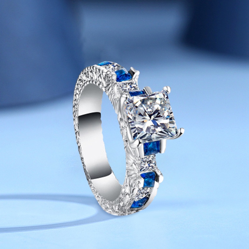 Fancyqube Cincin Sapphire Gemstones Natural Untuk Wanita