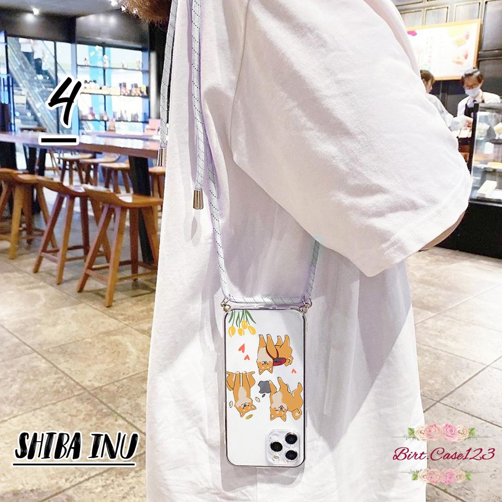 Softcase Slingcase Lanyard Bening SHIBA INU Realme C1 C2 C3 3 5 5i 5s 6 7 Narzo 20 Pro BC4439