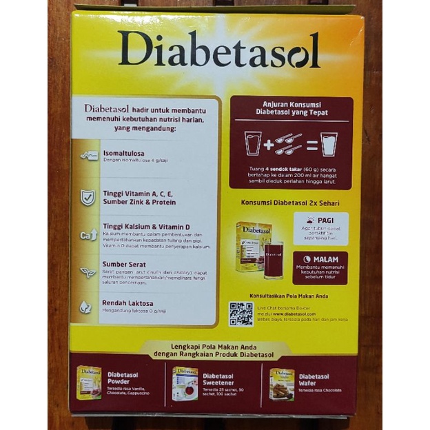 Susu Diabetasol 170 Gram / Diabetasol Vita Digest / Rasa Cokelat / Rasa Vanilla