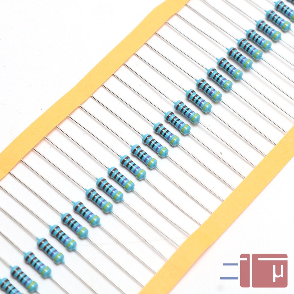 x10 Resistor 4K7 4.7K 1/2W Metal Film 1% Taiwan Kaki Tembaga