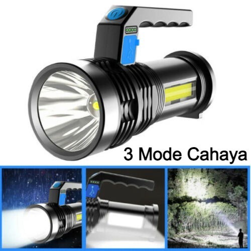 [ASS] Lampu LED Sensor Gerak/Senter gagang led/Senter 4 mata les