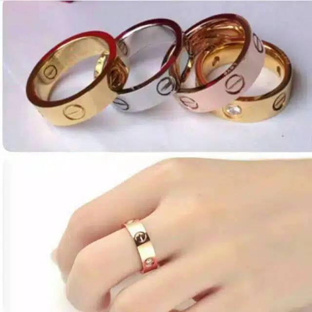 Cincin titanium / cincin wanita / cincin titanium anti karat / aksesoris cincin / fashion wanita