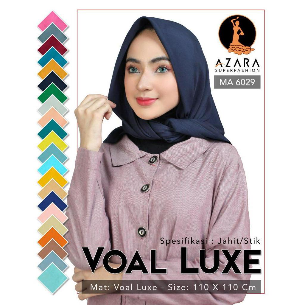 kerudung segi empat polos katun voal / jilbab segi empat polos katun voal