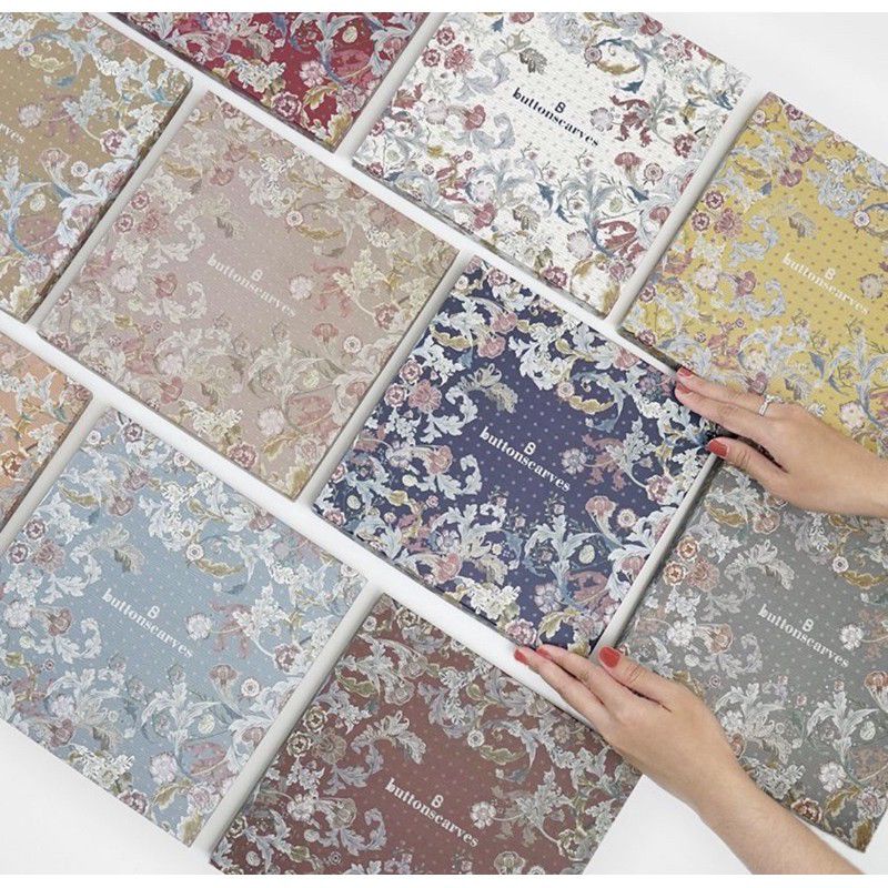 Buttonscarves Royale Series White & Maroon