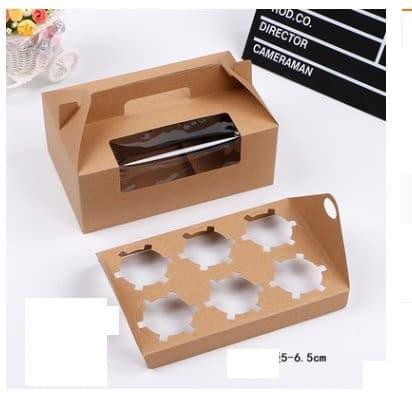 

PROMO - box carton mika plastik makanan cupcake muffin bread kotak hadiah gift