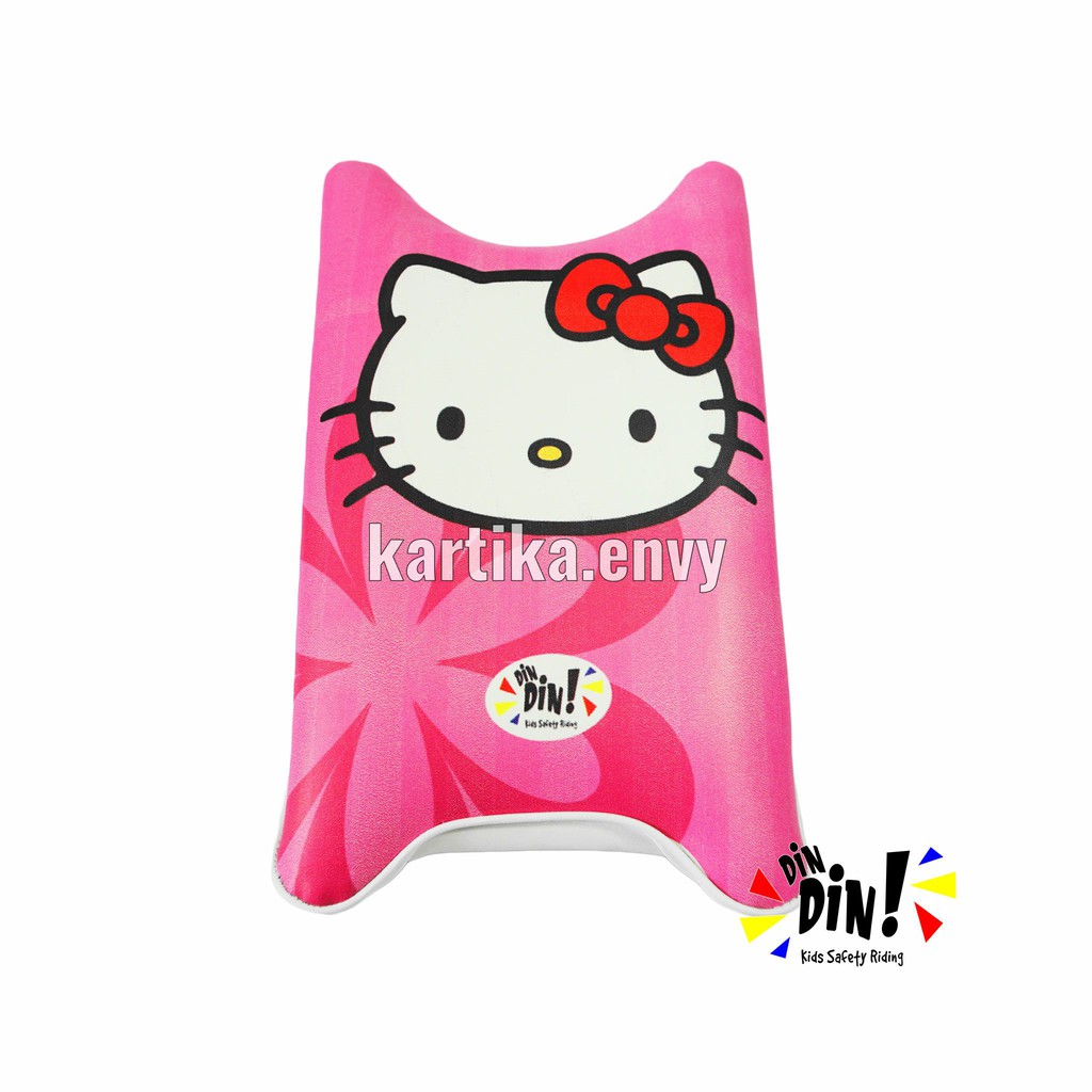 Dindin Kids Sadel Jok Motor Portabel Kursi Boncengan Depan Untuk Anak Motif Hello kitty Print