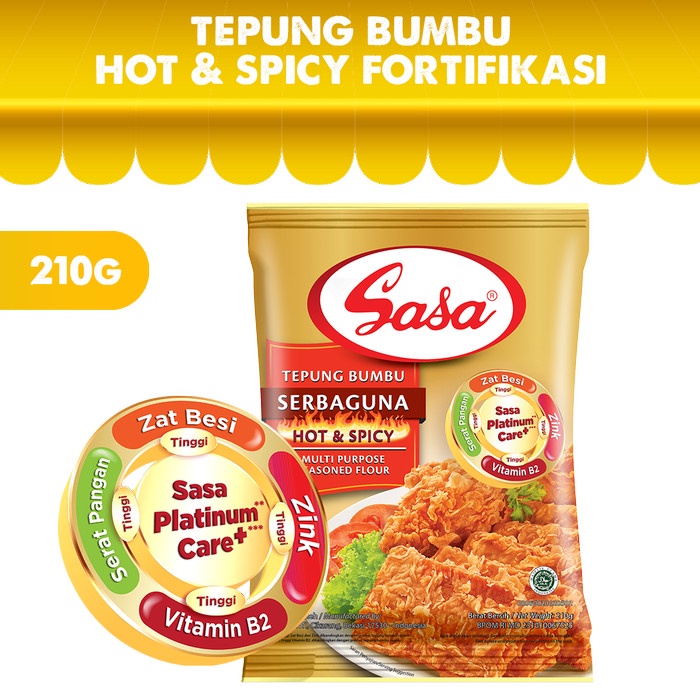 

MURAH SASA Tepung Bumbu Serbaguna Original Hot & Spicy 210gr
