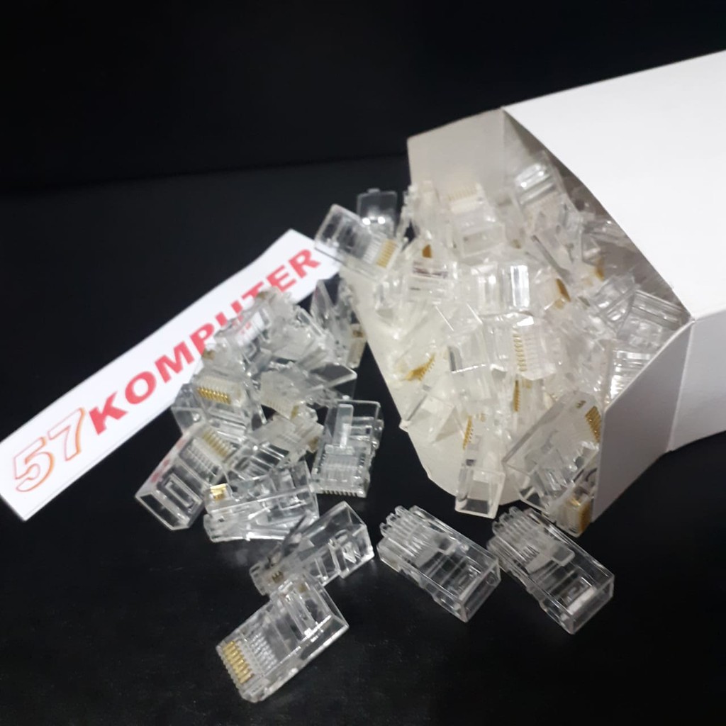 Konektor RJ45 Murah 100 pcs - Connector RJ-45 Isi 100pcs