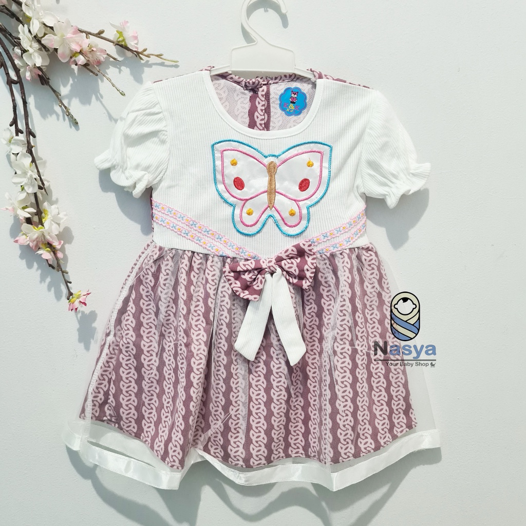 [KK-026] Setelan baju Anak Bayi Perempuan 3-12 bulan tangan rumbai