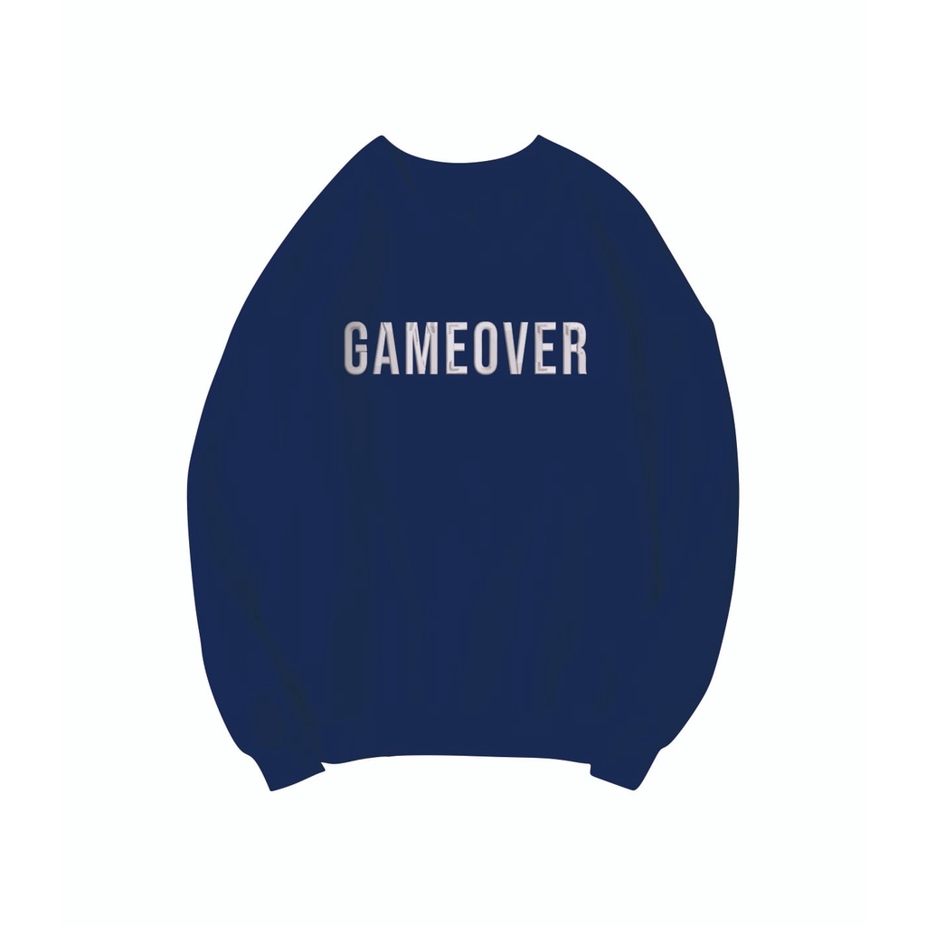 GAMEOVER BORDIR SWEATER UNISEX - ATASAN TEBAL TERLARIS