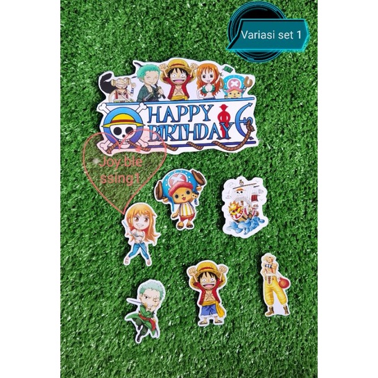 TOPPER BIRTHDAY CUPCAKE ONE PIECE/Balon foil one piece