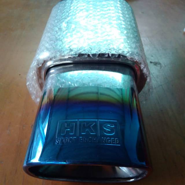 Knalpot mobil HKs oval blue