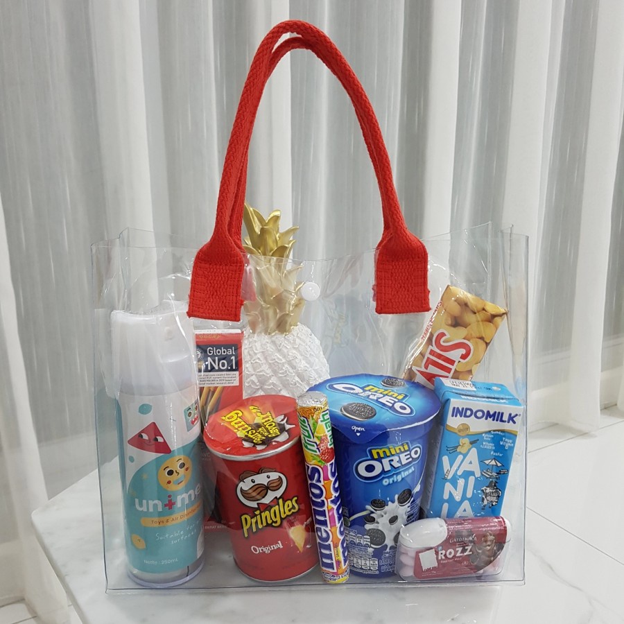 tas mika tebal transparant | tote bag mika | tas souvenir ultah