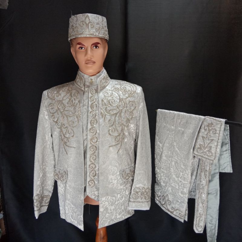 Beskap Muslim kain jaguar/ jas akad/ jas manten/ basofi