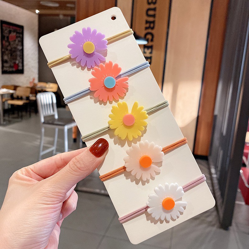 MURMURE.ID | [PILIH WARNA] KARET RAMBUT IMPORT MOTIF BUNGA DAISY IKAT RAMBUT WANITA ALA KOREA HA054-4