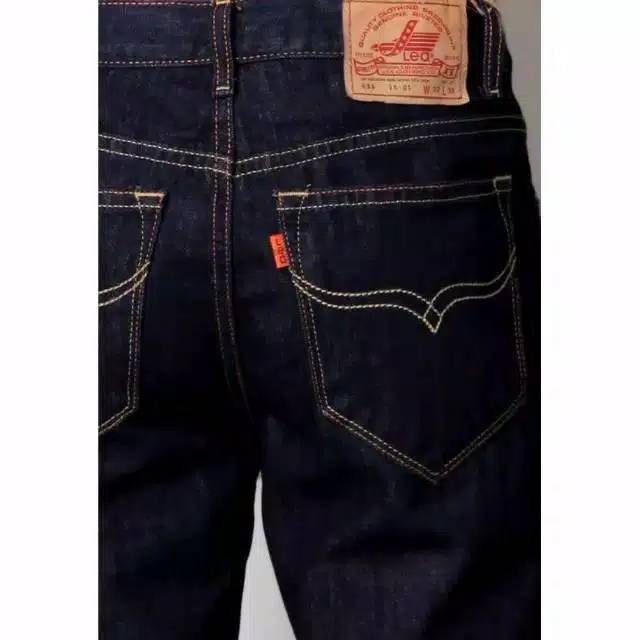 Celana jeans lea standart reguler fit Hitam garment, Biru muda, Biru classic , Hitam Pekat 28 s/d 38