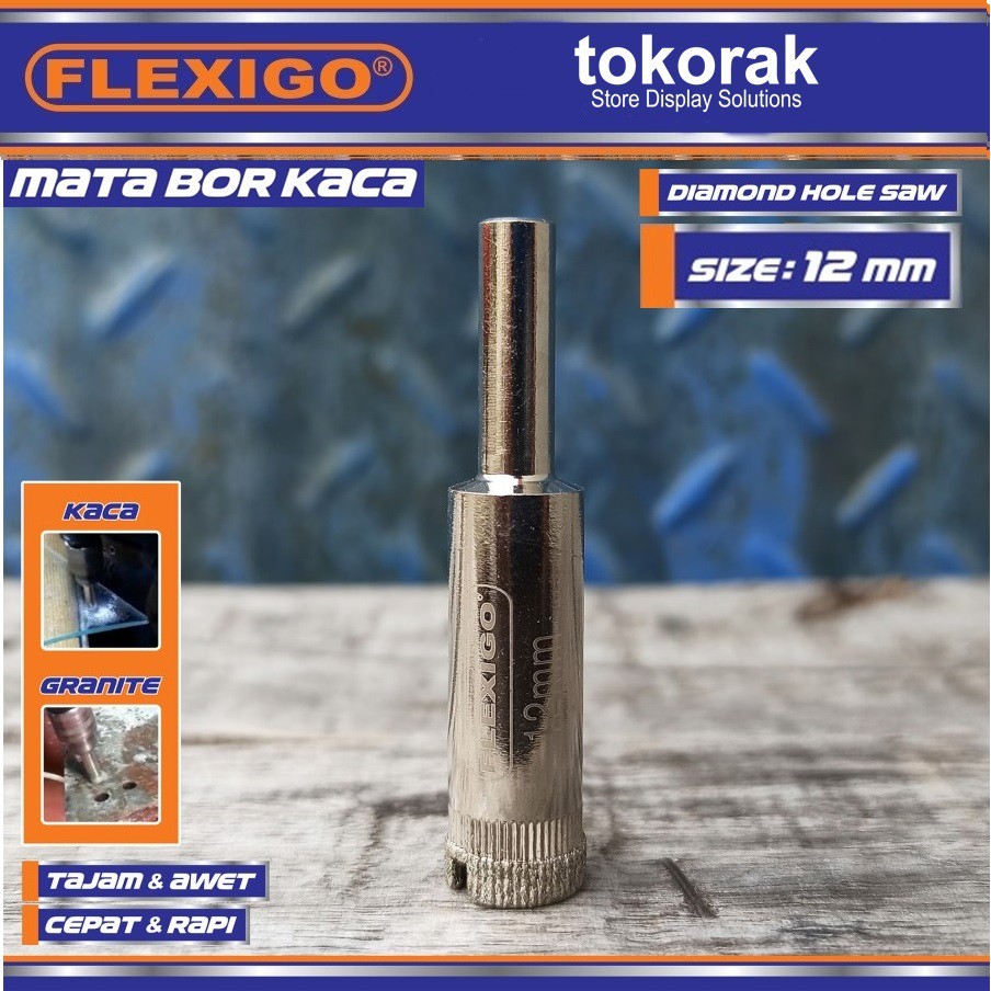 MATA BOR KACA 12 MM FLEXIGO - MATA BOR GRANITE - DIAMOND HOLE SAW