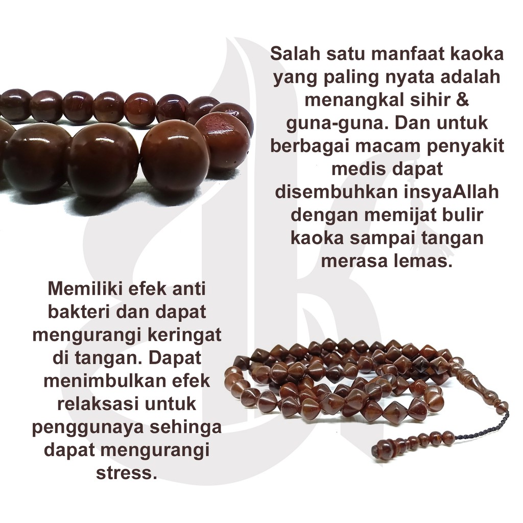 Tasbih Kokka Wajik 99 BENUKOKKA Tasbeh Kaokah Original Kauka Kaukah Kaoka Koka GARANSI SELAMANYA