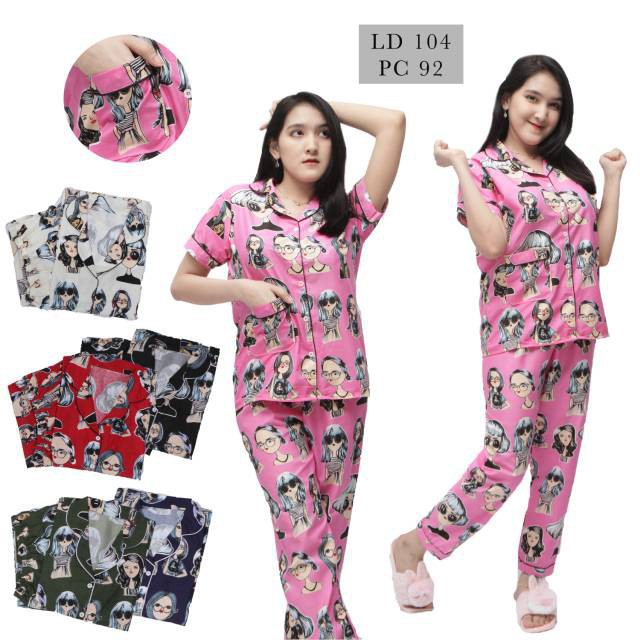A4 piyama CP baju tidur wanita A