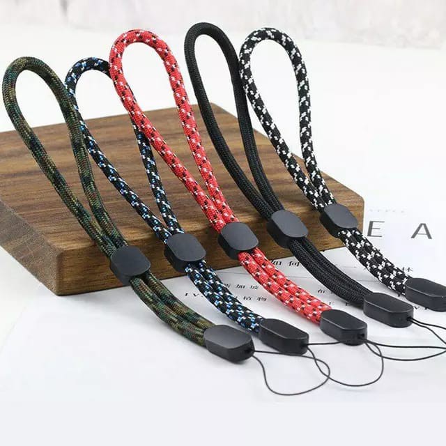 HANDPHONE STRAP TALI GANTUNGAN HP ADJUSTABLE BRAIDED NYLON LANYARD