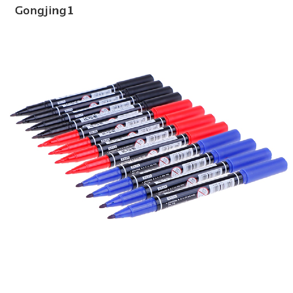 Gongjing1 3 Pcs Spidol Papan Sirkuit PCB Twin Tip Anti etching Warna Merah / Hitam / Biru