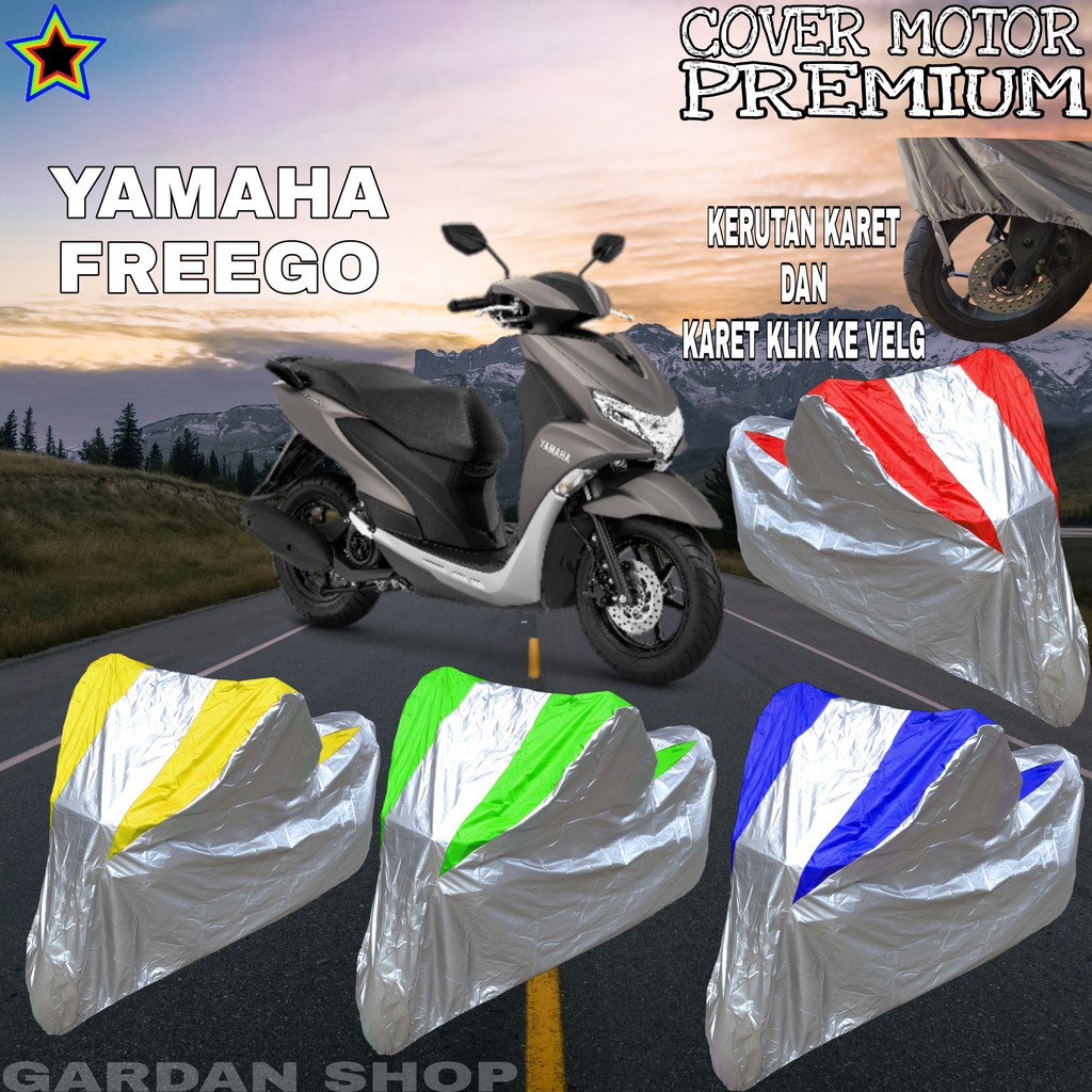 Sarung Motor YAMAHA FREEGO Silver KOMBINASI Body Cover Penutup Freego PREMIUM