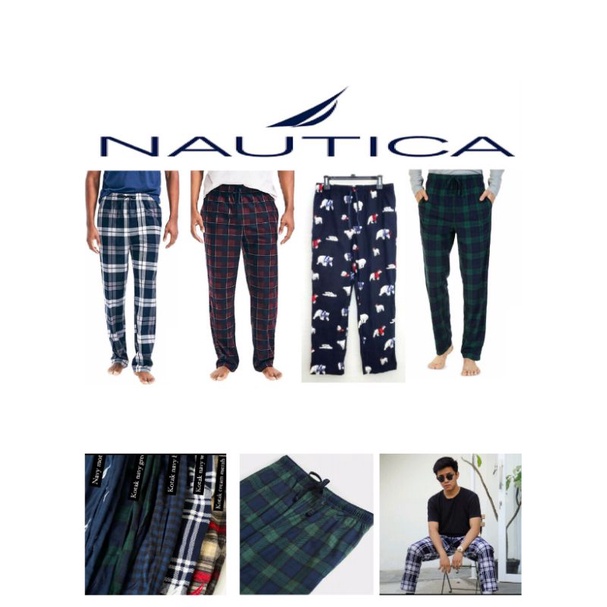 NAUTICA  Sleep Wear Men Pants Super Soft Fleece Celana Tidur Pria - Wanita  Lembut Original