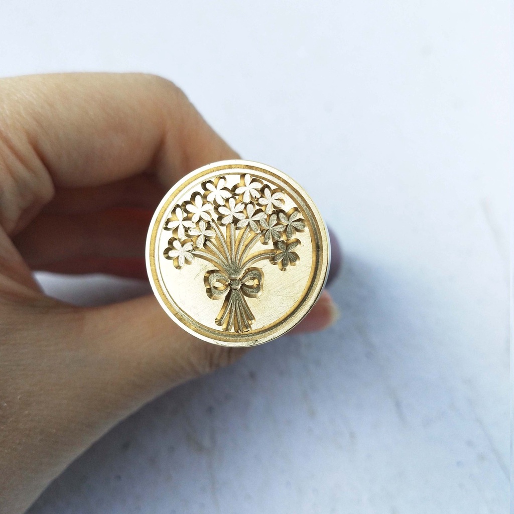 Seal Wax Stamp Flower DIY Paint Wax - Stempel Lilin Vintage Bunga