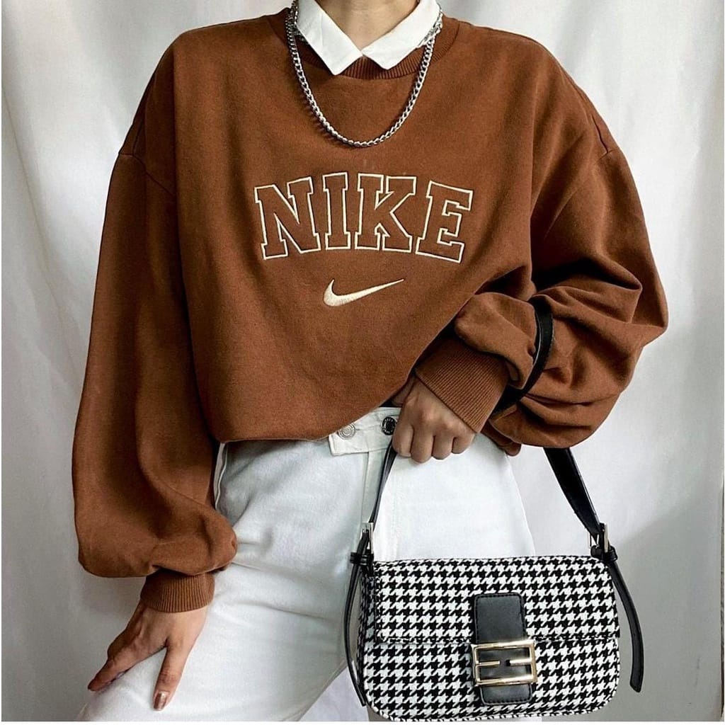 NIIKE SIMPLE BORDIR SWEATER UNISEX - ATASAN TEBAL HALUS TERLARIS