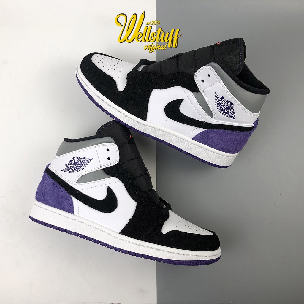 Sepatu Aj 1 Nike Air Jordan Mid SE Court Purple Original BQ6931-105