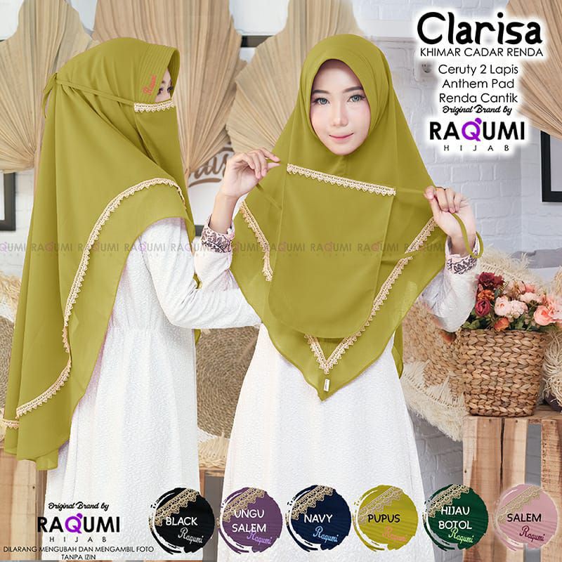 CLARISA KHIMAR CADAR RENDA BY RAQUMI
