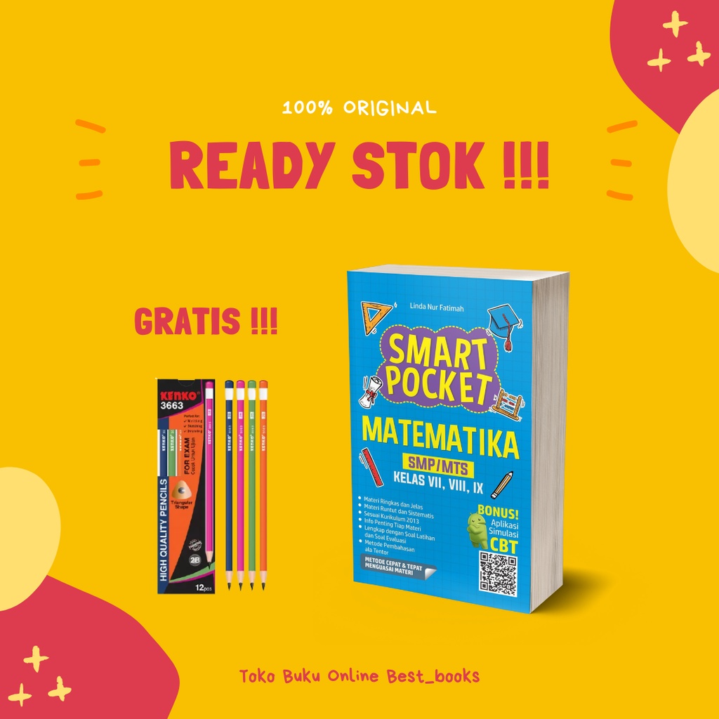 BUKU POCKET RUMUS SMP - SMART POCKET MATEMATIKA IPA BAHASA INGGRIS BAHASA INDONESIA SMP/MTS-SMART MAT SMP