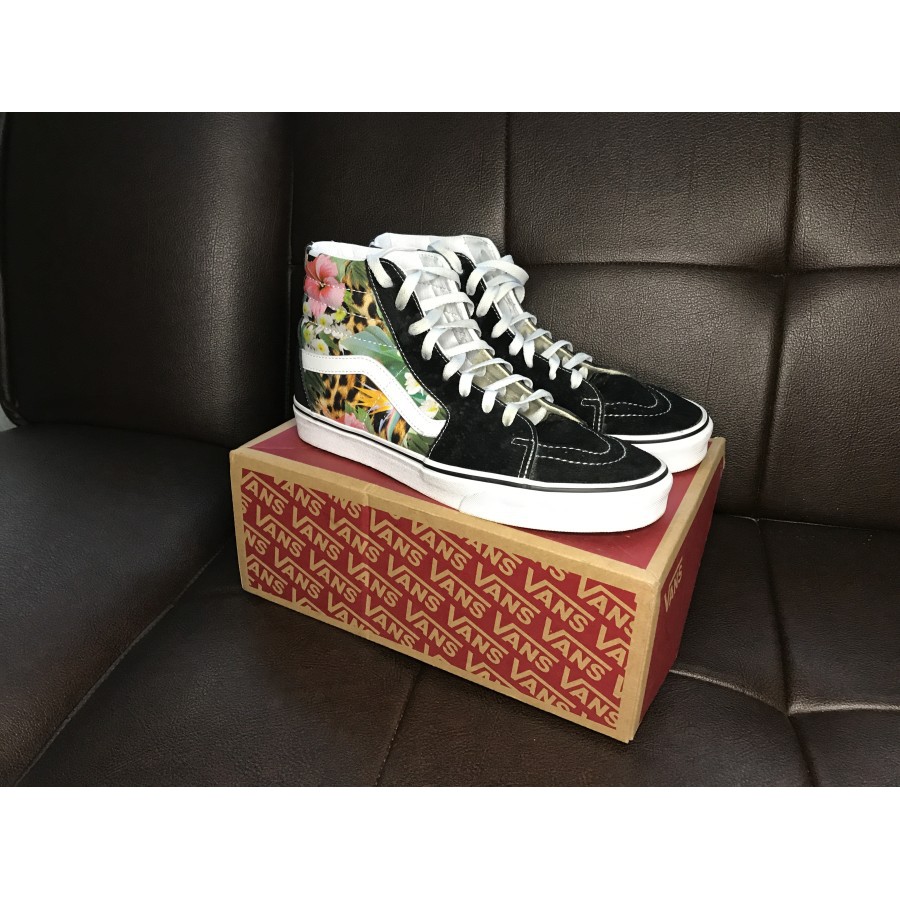 Sepatu VANS SK8 HI Tropical Flower Floral | 100% Ori | Bekas Terawat