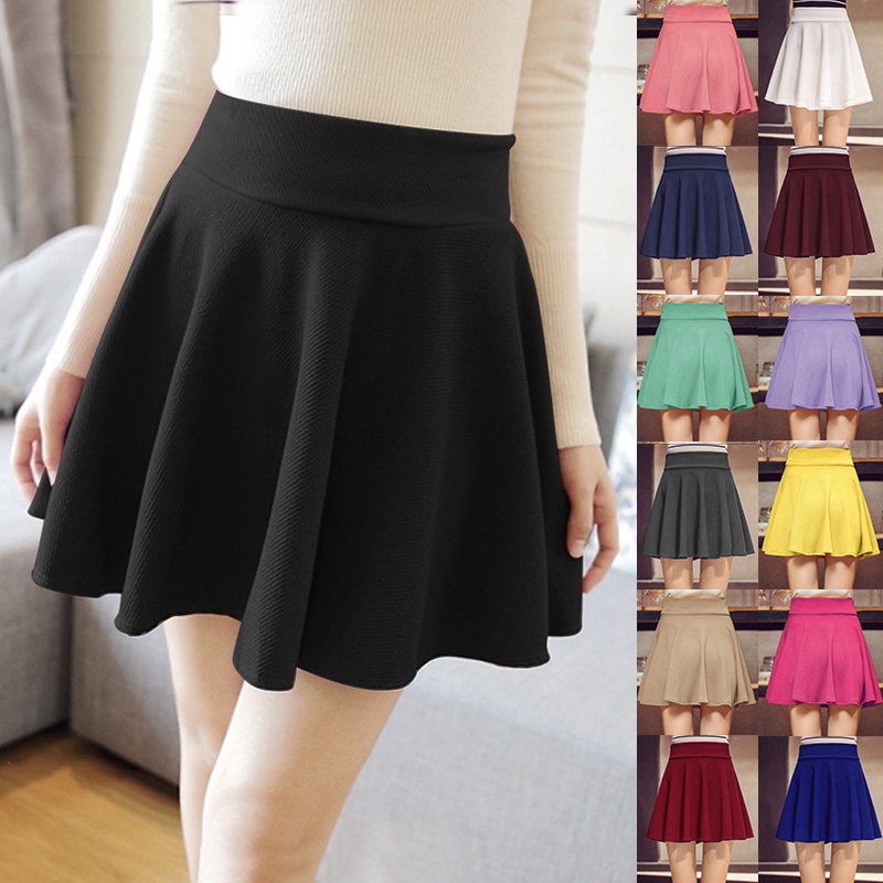 Rok Mini / Rok Brukat Kekinian/Rok Midi Korea Karakorea - 802 Ice Cream Flare Skirt/Rok Mini/Rok Fla