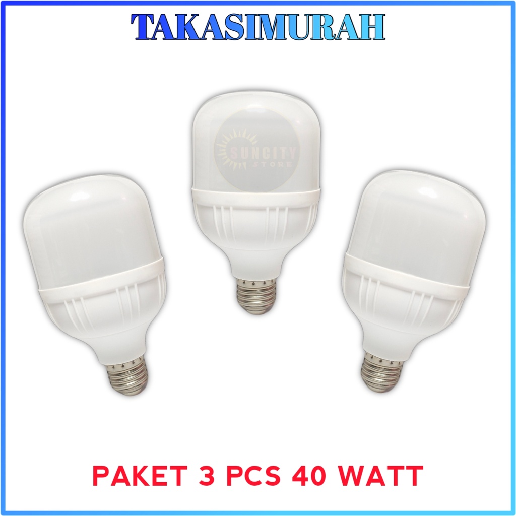 Paket 3 Pcs TAKASIMURAH Lampu LED Capsule 40 Watt - Cahaya Putih