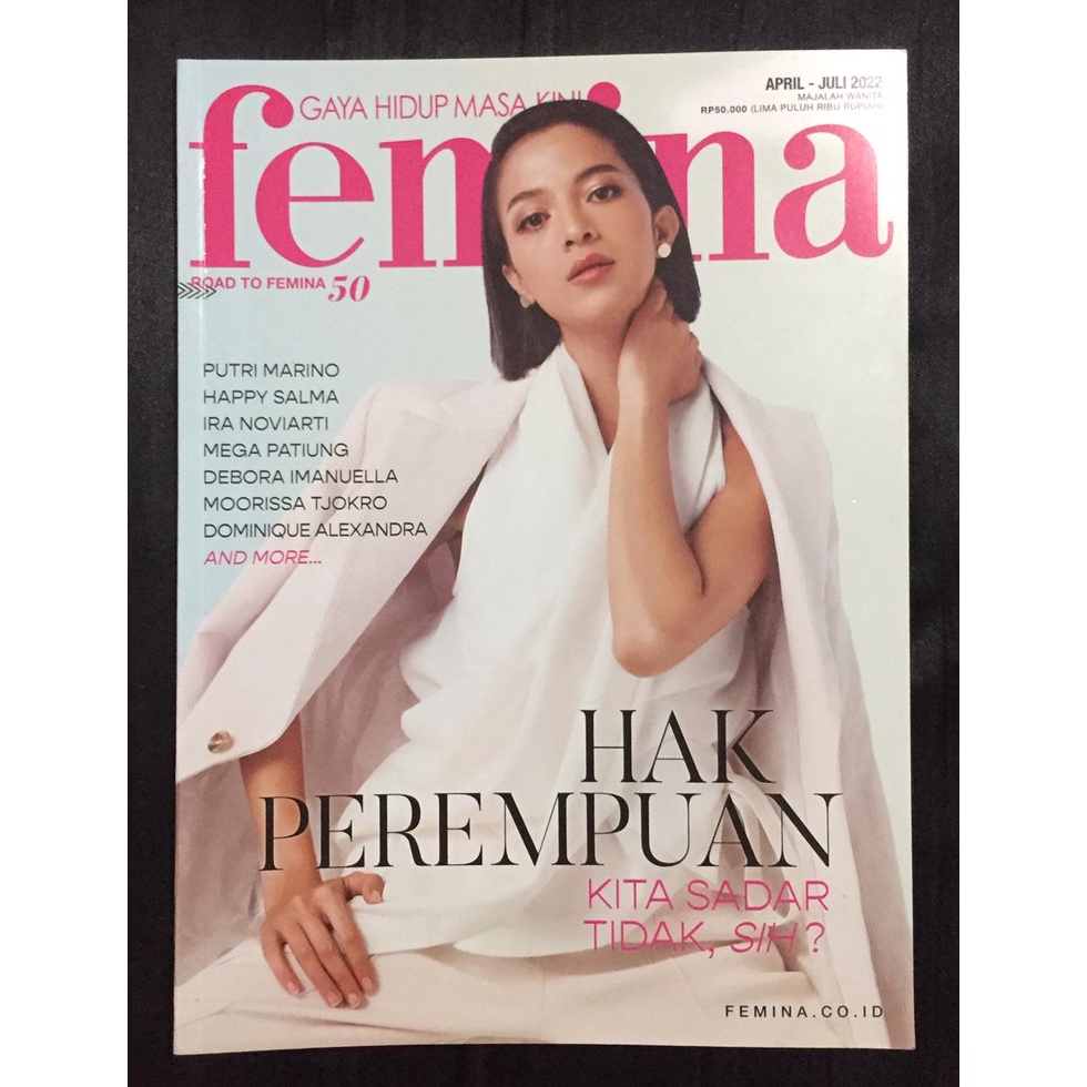 [Preloved] Majalah Femina. Cover: Putri Marino. Edar : April-Juli 2022